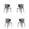 Manhattan Comfort Conrad Woven Tweed Dining Chair in Grey - Set of 4 2-DC031-WGY - alternate 1